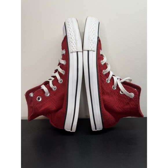 Converse CTAS High Top Quilted Fabric Sneakers Women’s 7 Red 549641C - Picture 5 of 8